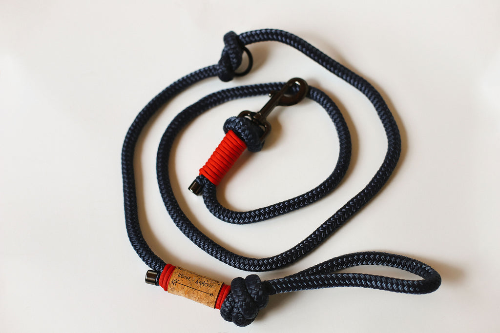 Navy Rope Leash
